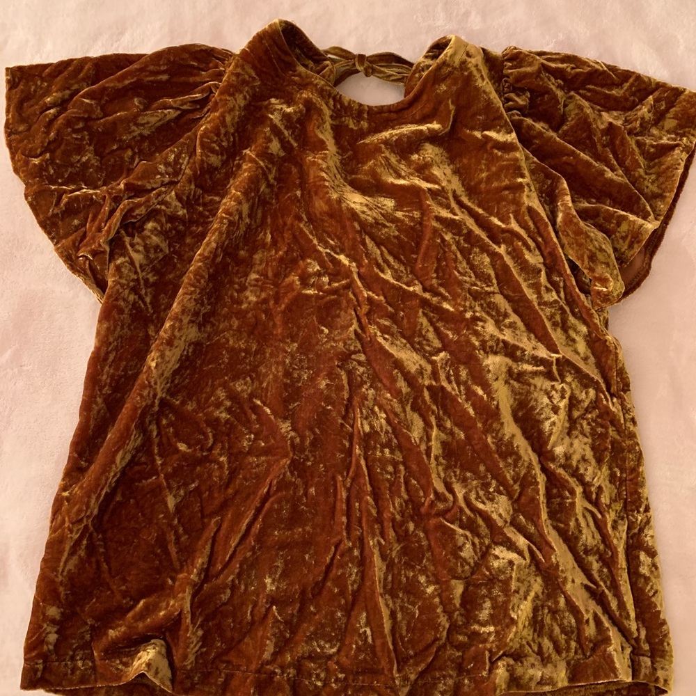 Brand new gold velvet blouse